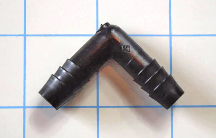 3/8" to 3/8" 90 Degree Black Elbow BLK3890CON