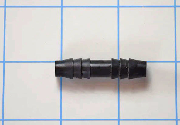 1/4" To 1/4" Black Straight Multi-Barb Connector BLK14180CON