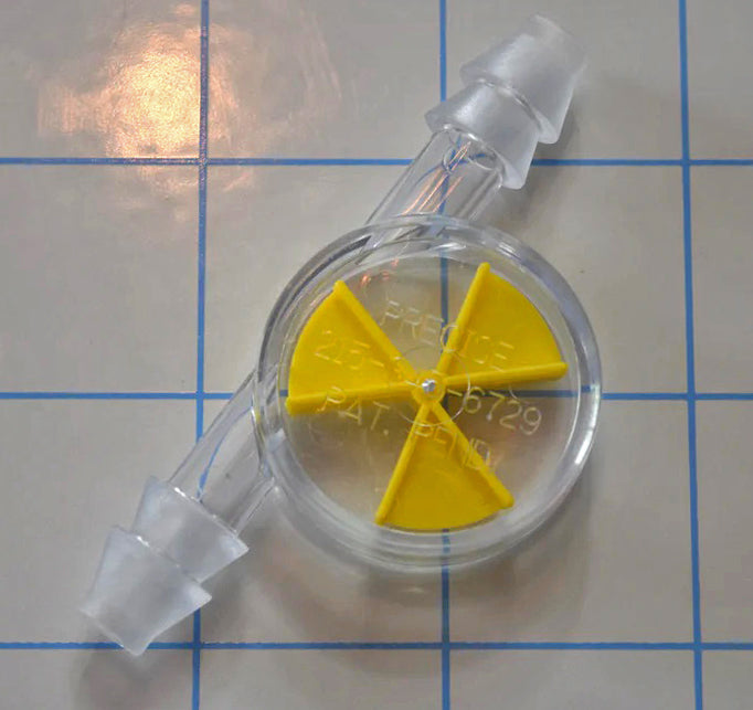 ACS-Wheel Liquid Flow Indicator Large Yellow