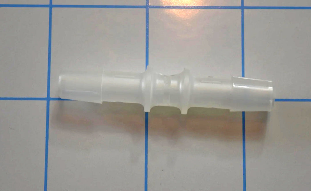 5/16" to 5/16" Clear Polypropylene Connector