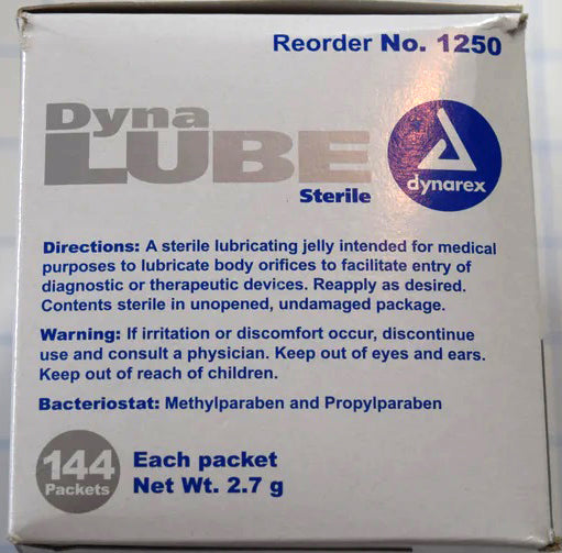 Dynalube 144 Count -2.7 Gram Packets - Box