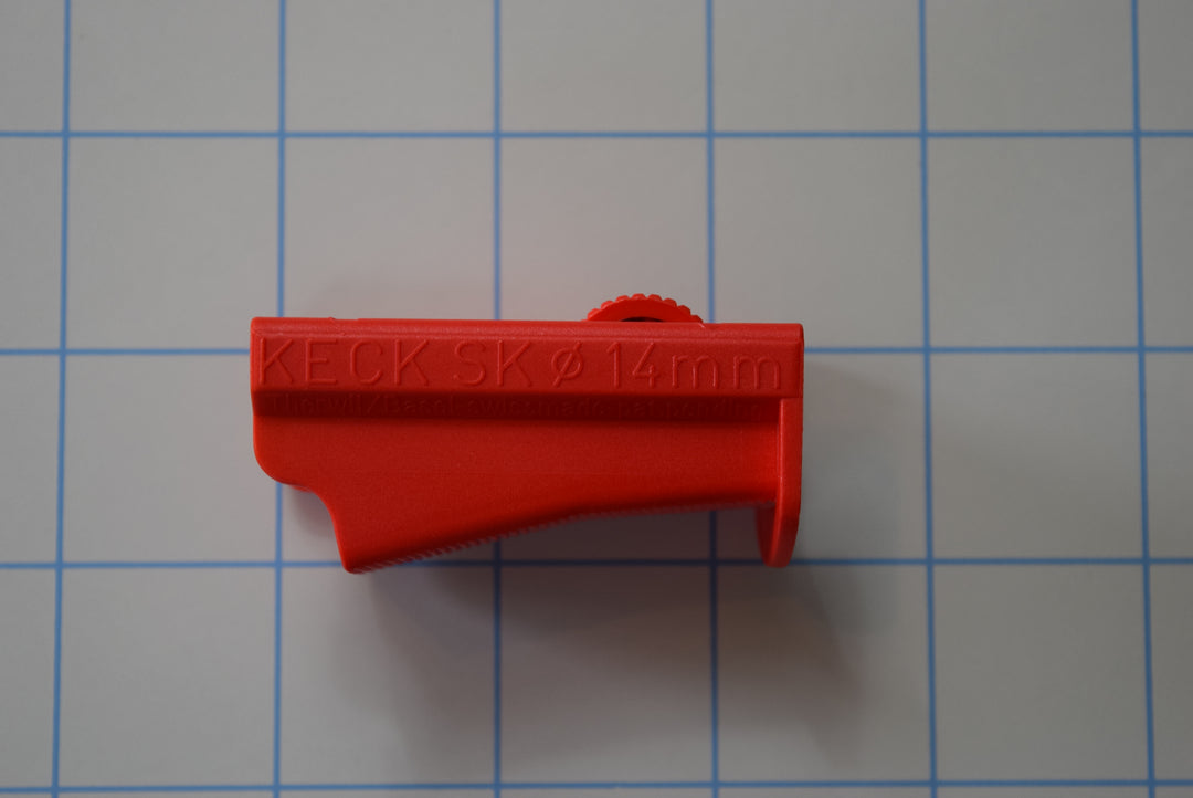 Large Red 9/16" Roller Style Thick Wall Tubing Flow Clamp