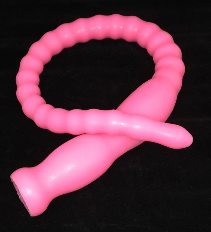 CT80-122French 34" Silicone Tapered Rib Serpentine Colon Tube