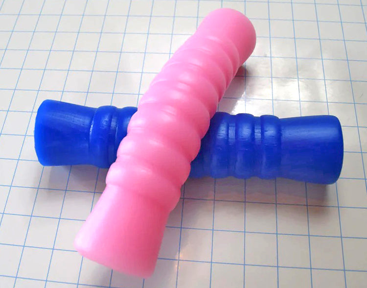 ED-ESS2 Ribbed Exterior 9.5" Long Stimulator Enhancer Sleeve