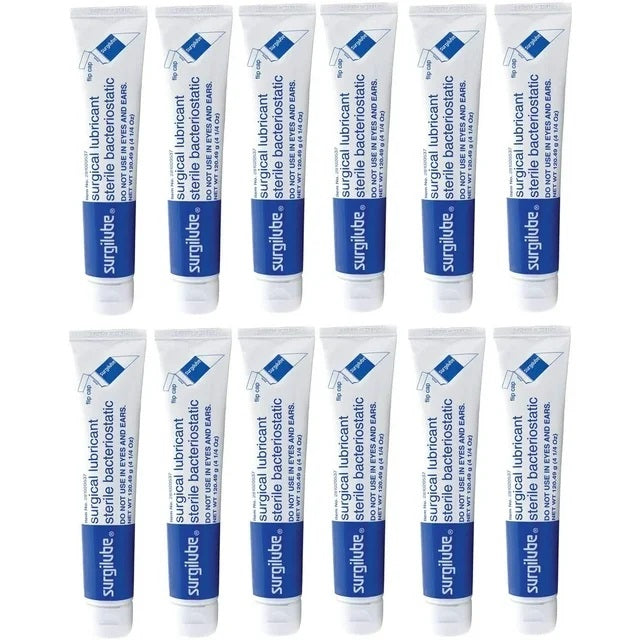 Surgilube 4.25oz Flip Cap Tube Personal Sterile Lube 12 Pack