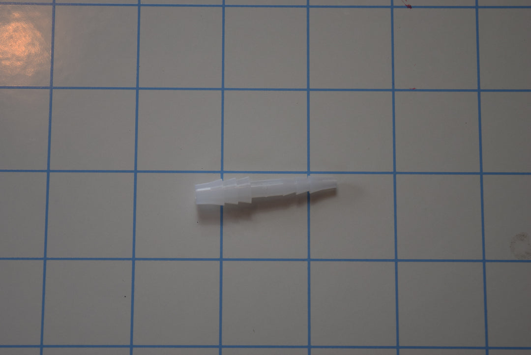 1/8" to 1/4" Natural Polypropylene Tubing Coupler/Adaptor