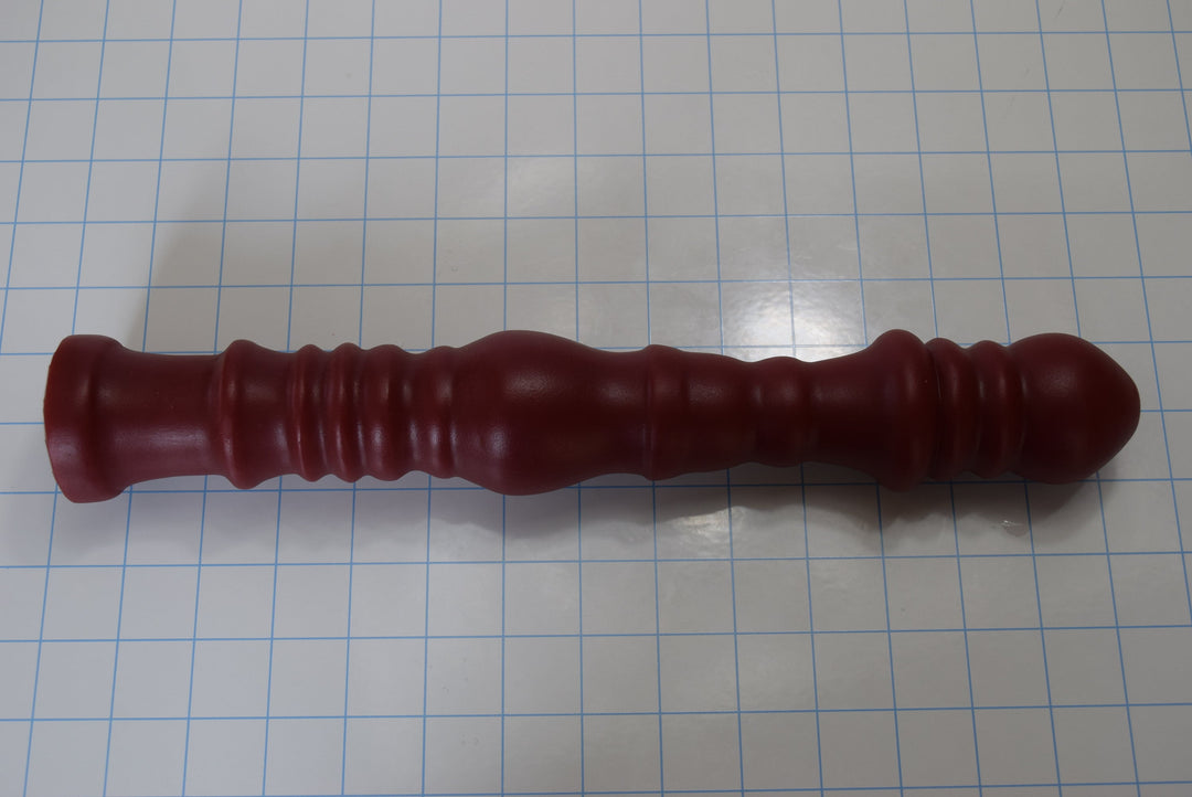 Multi Dimensional 14" Enhanced Ribbed/Ball Silicone Enema Nozzle