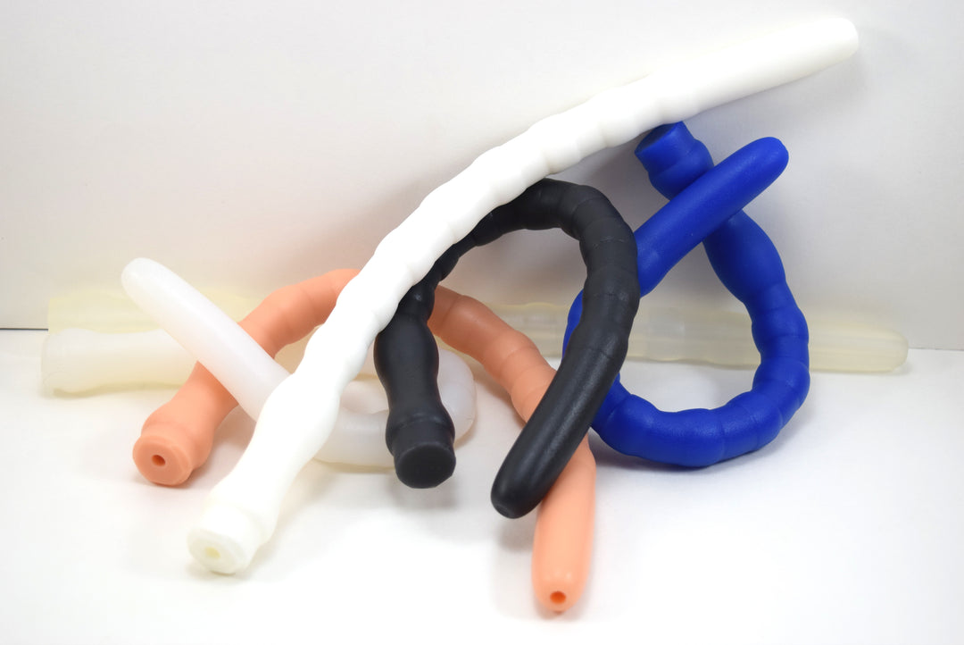 13-inch shower shooter silicone enema nozzle featuring eight expansion ribs and a threaded connector for hands-free shower use