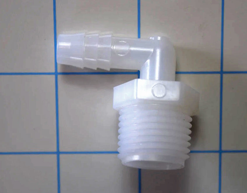 3/8" to 1/2" Threaded Nylon 90 Degree Elbow Shower Hose Adaptor