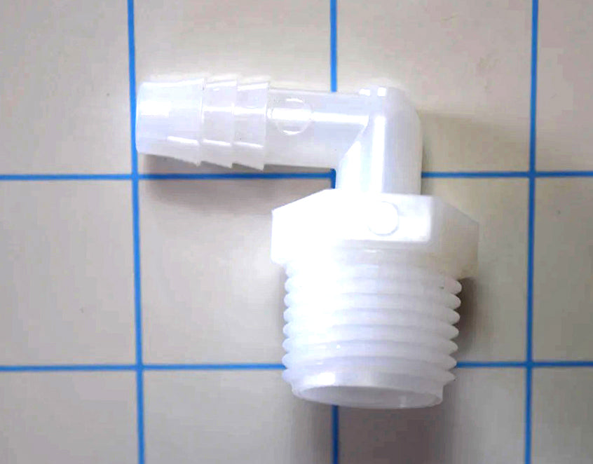 3/8" to 1/2" Threaded Nylon 90 Degree Elbow Shower Hose Adaptor