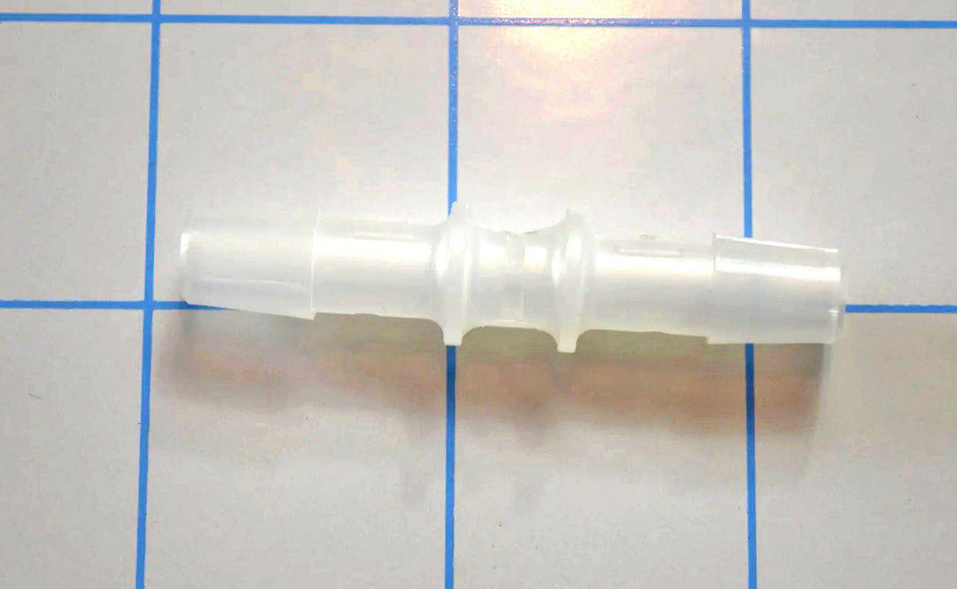 5/16" to 5/16" Clear Polypropylene Connector