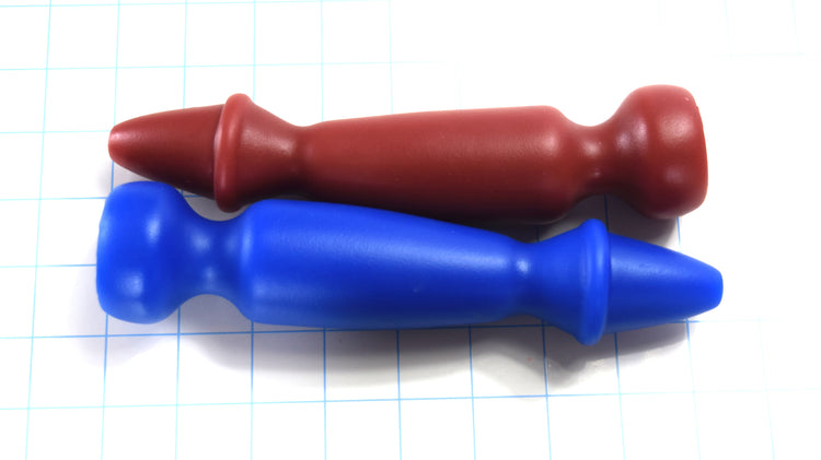 8-inch silicone enema nozzle with tapered body and expanded ring design in medical-grade silicone