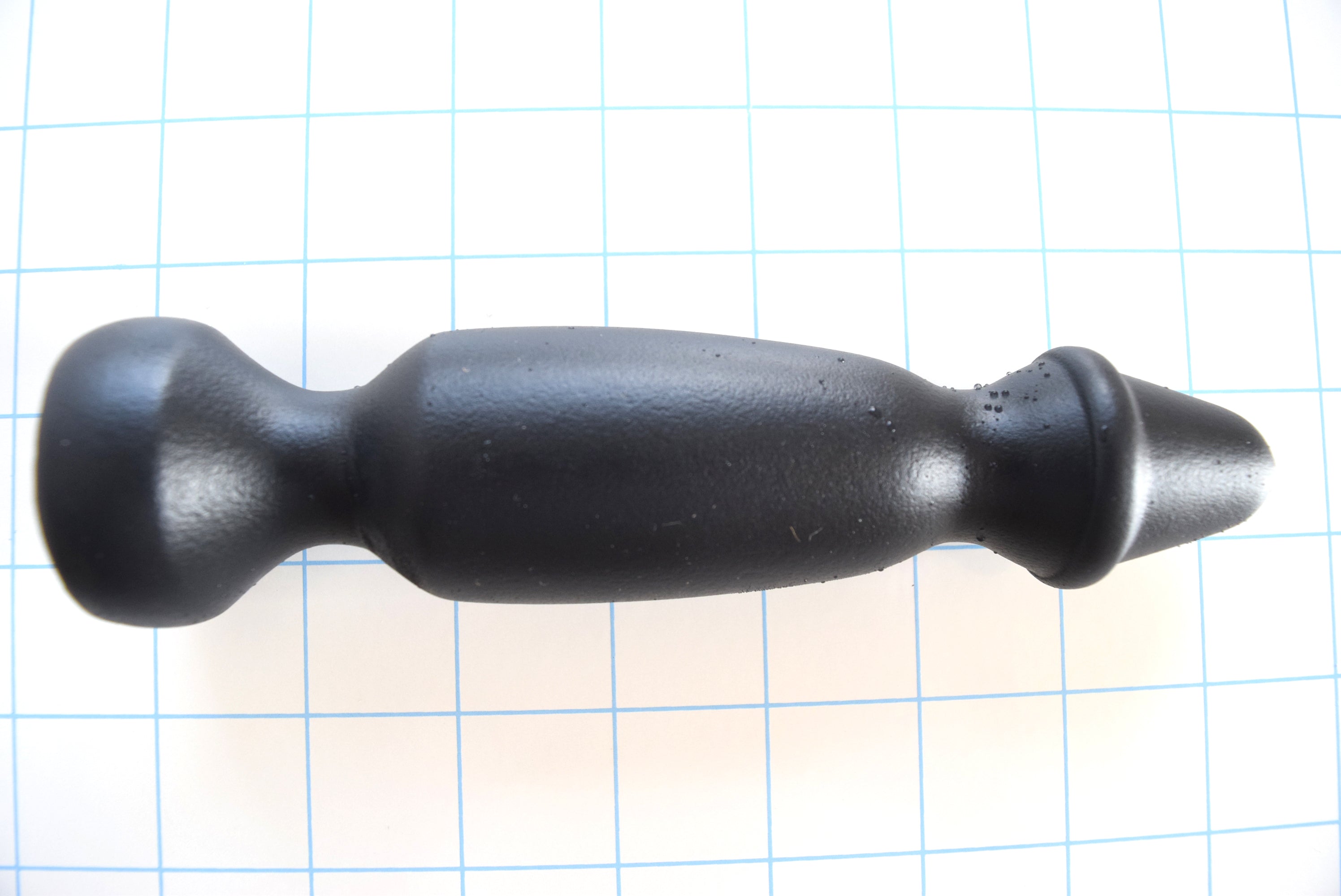 7-inch slim silicone enema nozzle with tapered expanded ring tip and final flange for secure placement