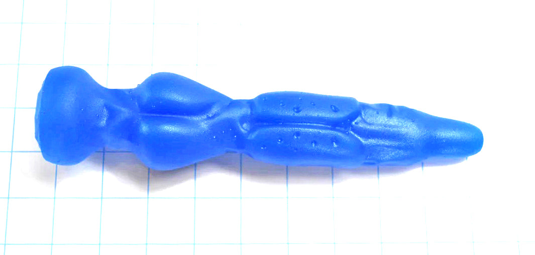Cavall 9-inch fantasy-style silicone enema nozzle with realistic veins, bisectional body design, and expanded ball section with round flange base