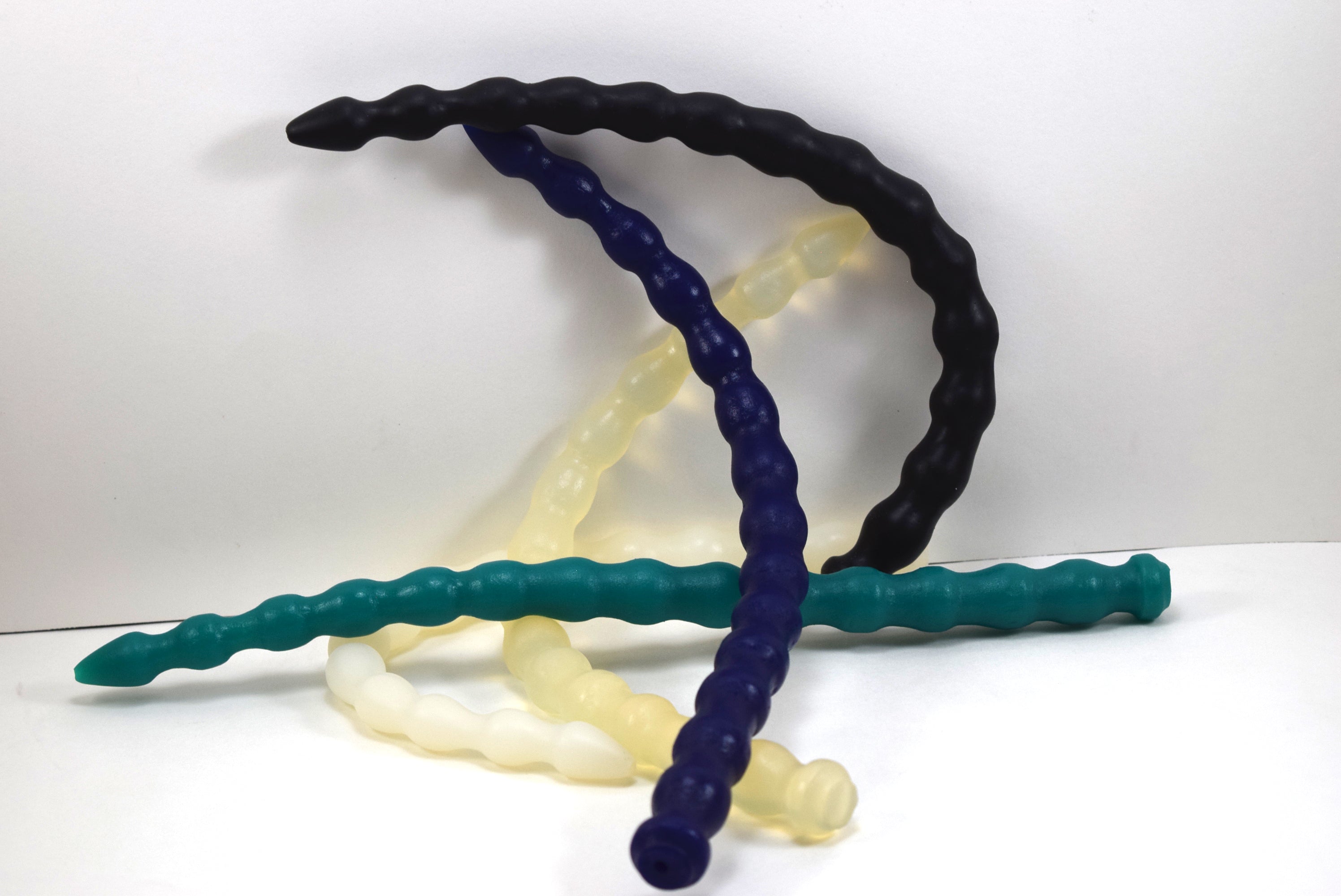 SSND-MRB 16-21mm large diameter ribbed urethral sound with 14 graduated bumps, 13-inch insertable length, 16.6-21mm diameter range