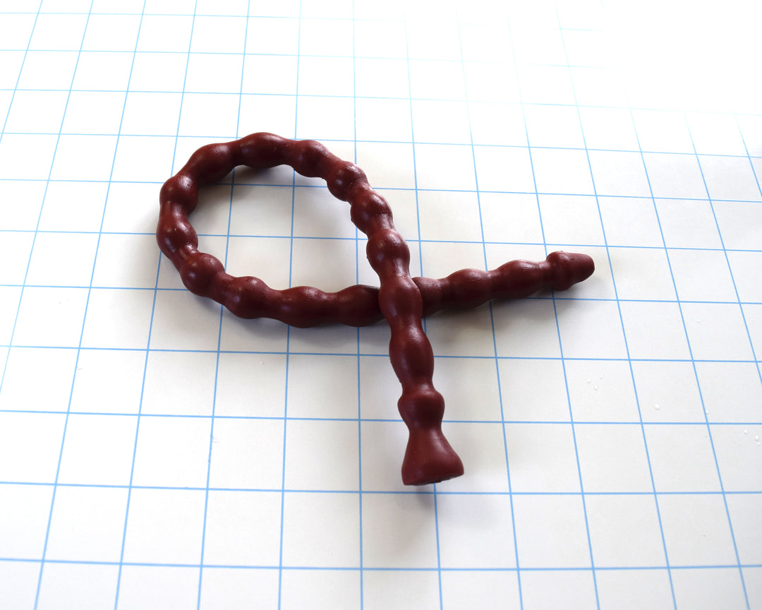  SSND-MRB 8-12mm ribbed urethral sound with 19 elliptical ribs and double-tapered 12mm tip, 15-inch length, 24-36 French