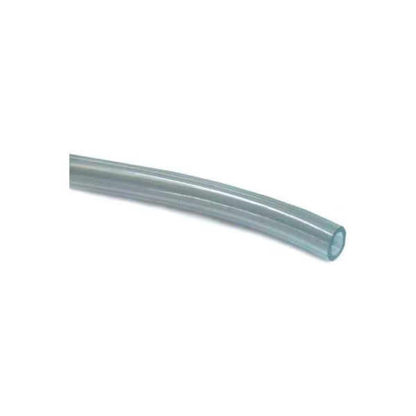Straight piece of ClearFlo flexible clear vinyl tubing showing internal diameter.