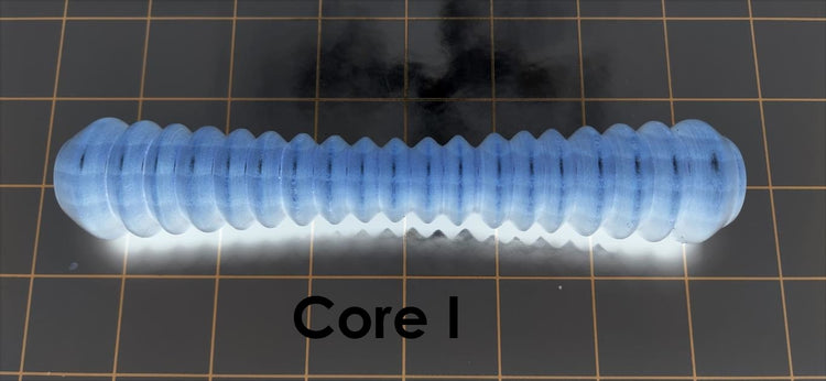 Core I compact solid mold insert featuring a smaller dimensional profile and gripping ribbed channel design for silicone enhancement sleeves.