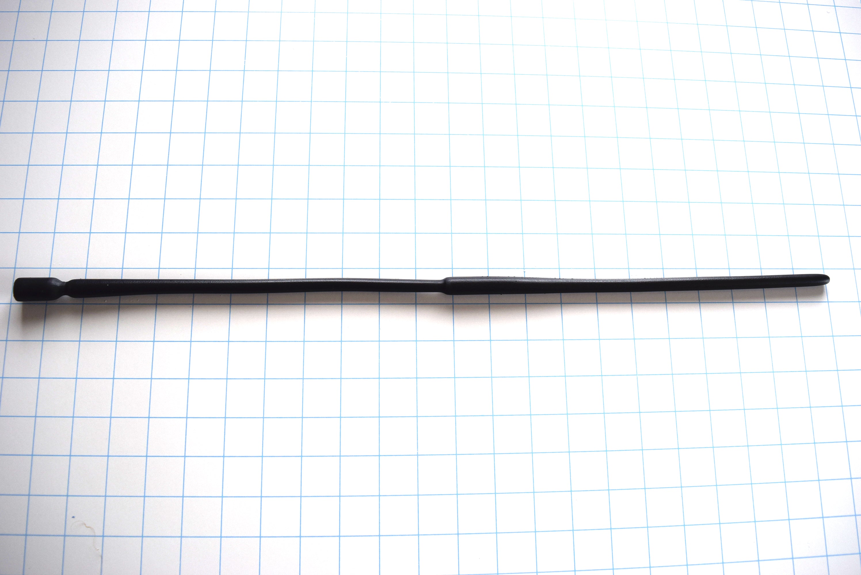 SSND-9-12mm double expansion urethral sound with elongated tapered tip and two 12mm expansion areas, 22-inch total length, 27-36 French