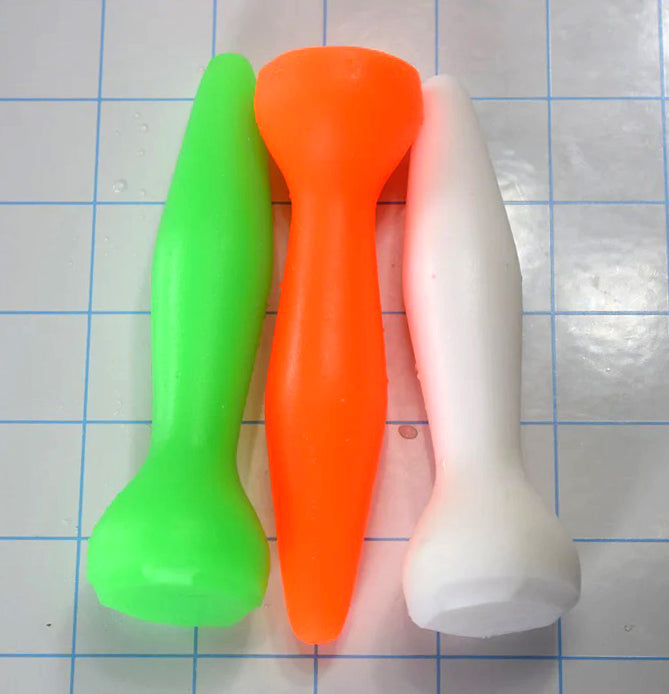 SSND-Diamond Tip 8-25mm urethral sound with slim diamond-shaped body and ball flange, 5-inch length, 25mm maximum diameter, 17mm retention valley