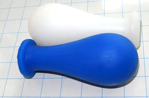 EDISON large 2.25-inch diameter retention enema nozzle with smooth tapered oval-bulb shape, 5.5-inch overall length