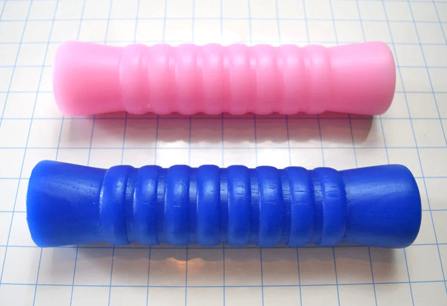 ESS 2 9.5-inch ribbed silicone enhancement sleeve featuring an ergonomic two-hand grip design and textured exterior