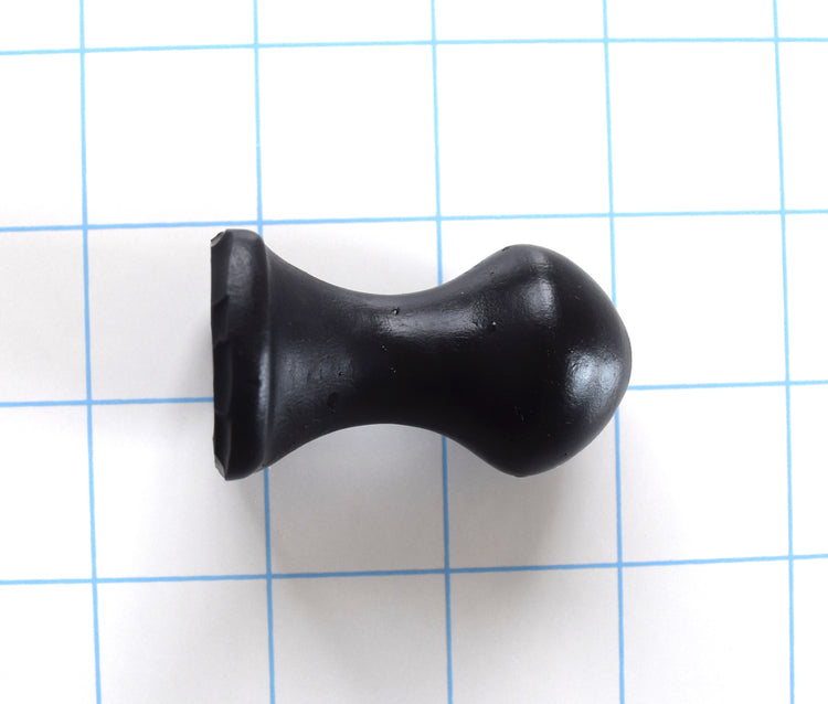 Nubby OF silicone retention plug featuring a 30mm bulbous ball tip, 17mm ultra-slim retention neck, 47mm insertable depth, and a 41mm ergonomic oval safety flange on a grid background.