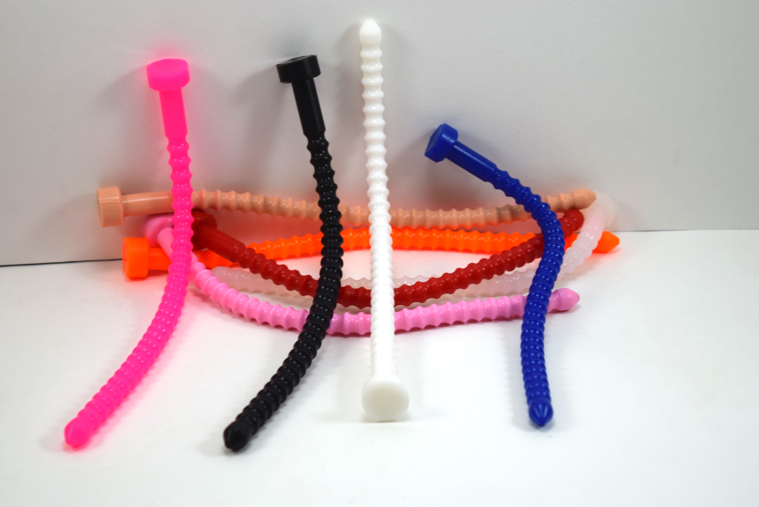  SSND-RIB-12mm ribbed urethral sound with polished rounded tip and sharp rib design, 9.25-inch insertable length, 12mm diameter, largest ribbed sound