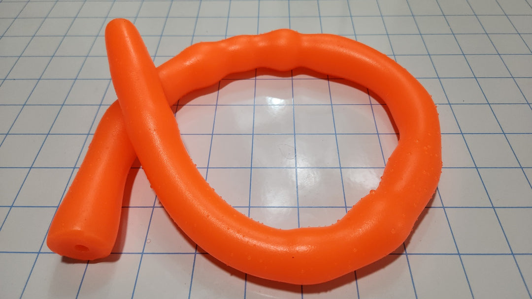 Shower Shooter 24-inch extended length ribbed silicone nozzle with multi-rib design, 0.75-inch to 1.20-inch diameter, 23-inch insertable
