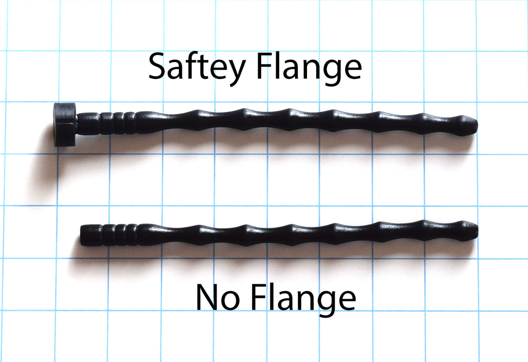 SSND-GARTER urethral sounds displayed horizontally in pink, peach, and red variants on a grid background highlighting the 7mm tapered tip, 6 contoured wave segments peaking at 10.5mm, and the distinctive 3-barrel rib safety base flange.