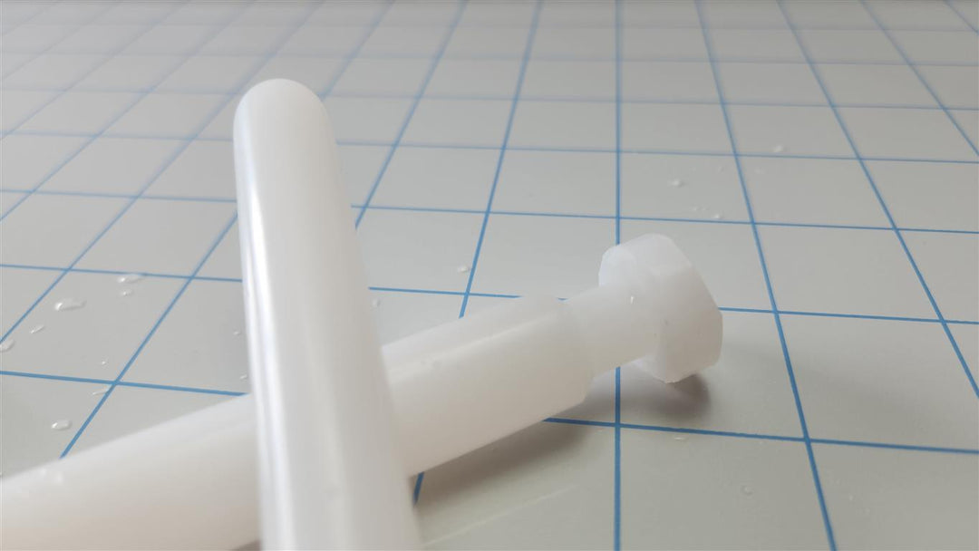 SSND-The Rod 14-16mm stepped smooth urethral sound showing 14mm section transitioning to 16mm, 19-inch total insertable length