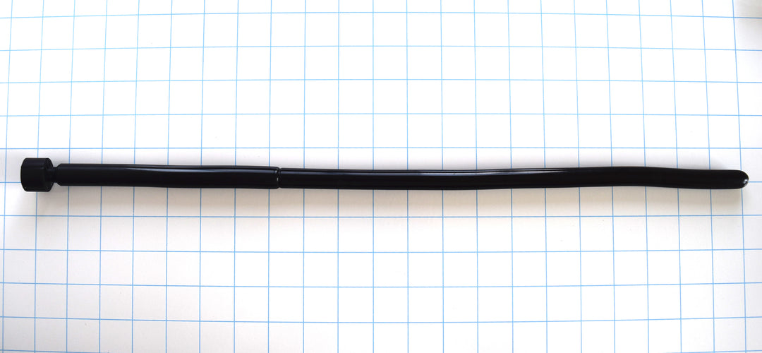 SSND-The Rod 14-16mm stepped smooth urethral sound showing 14mm section transitioning to 16mm, 19-inch total insertable length