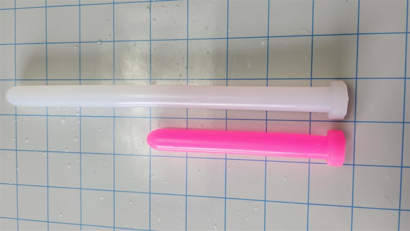 SSND-The Rod 14mm smooth silicone urethral sound multi-color lineup featuring white and pink models with straight designs, consistent diameters, and flat base flanges on a blue grid background.