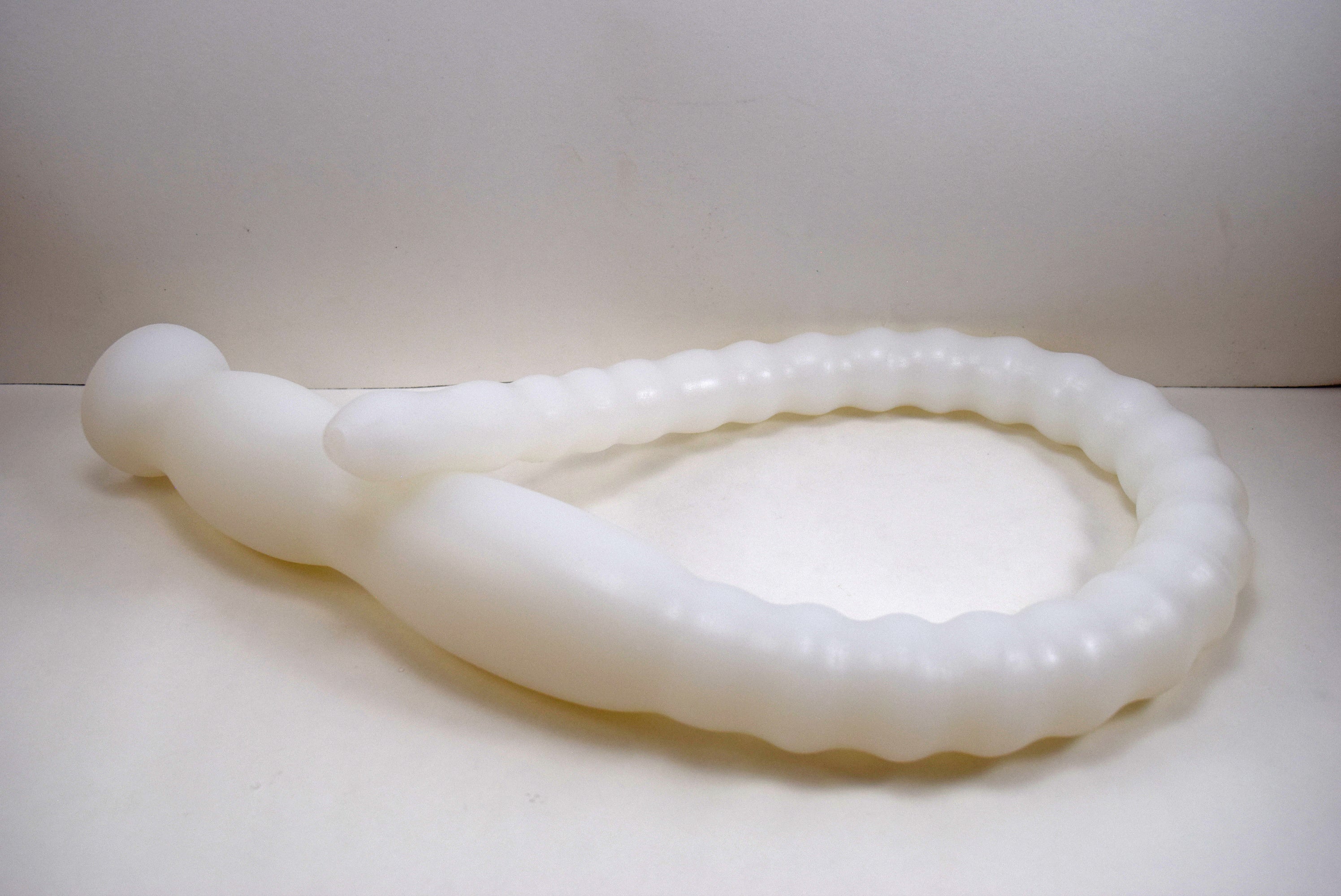 CT80-122 French 34-inch tapered ribbed colon tube expanding from 1-inch to 1.6-inch diameter with 2.25-inch double retention balls, 32-inch insertable