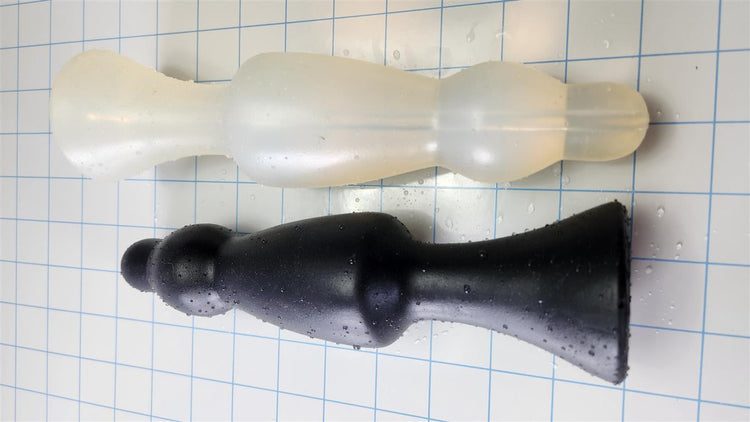 BULBOUS 3 silicone enema nozzle with graduated bulbous design, 2.1 inch maximum diameter, 7 inches insertable length, featuring retention valley and flange